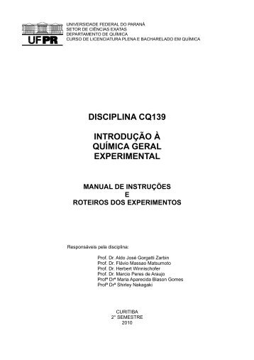 Manual de instruÃ§Ãµes e roteiros dos experimentos - Departamento ...