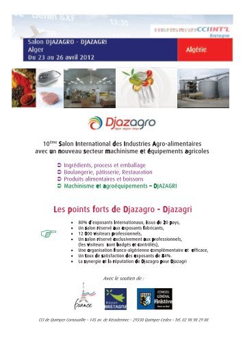 Les points forts de Djazagro - Djazagri - (CCI) de Quimper Cornouaille