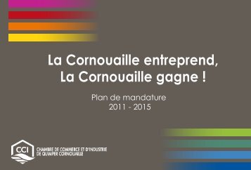 Plan de mandature 2011-2015 - (CCI) de Quimper Cornouaille