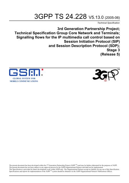 3GPP TS 24.228 V5.13.0 (2005-06)