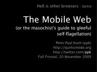 The Mobile Web - QuirksMode