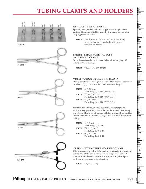 THORACIC FORCEPS THORACIC CLAMPS