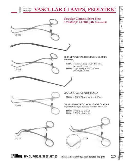 THORACIC FORCEPS THORACIC CLAMPS