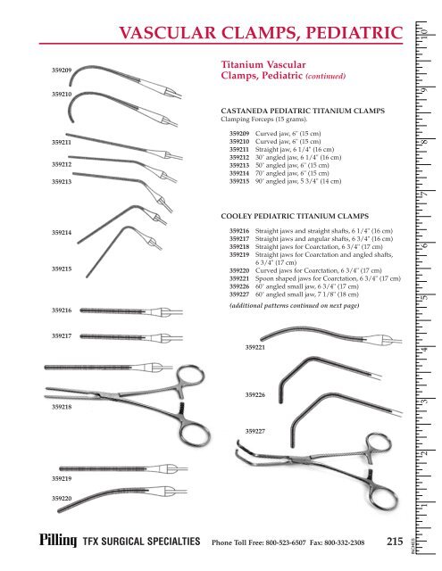 THORACIC FORCEPS THORACIC CLAMPS