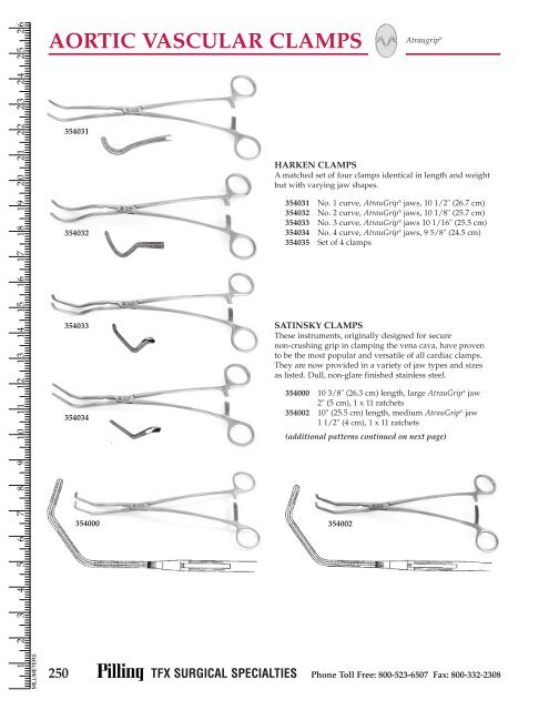 THORACIC FORCEPS THORACIC CLAMPS