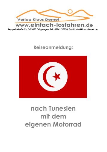 nach Tunesien mit dem eigenen Motorrad - Einfach losfahren!?