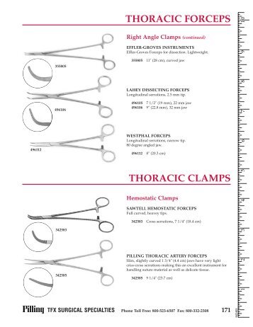 THORACIC FORCEPS THORACIC CLAMPS