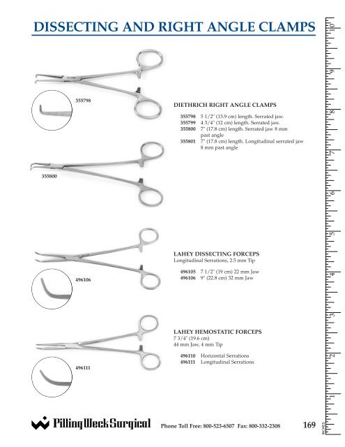 DISSECTING AND RIGHT ANGLE CLAMPS