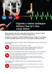 Cigarete s niskim sadrÅ¾ajem katrana ('low tar') - Quit Victoria