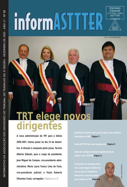 dirigentes TRT elege novos - ASTTTER