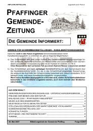 An einen Haushalt - Gemeinde Pfaffing