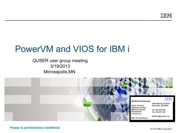 PowerVM and VIOS for IBM i - QUSER