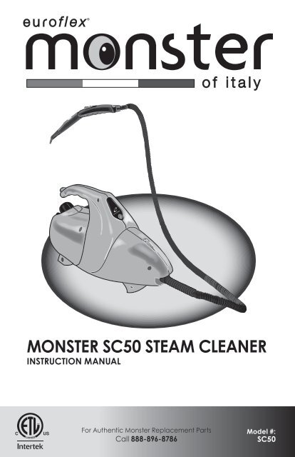 Monster Steam Booster 1200 Watt 24 Clean Blaster with Accessories Euroflex Works