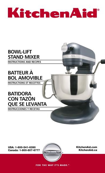 BOWL-LIFT STAND MIXER BATTEUR À BOL AMOVIBLE ... - QVC.com