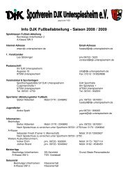 Info DJK Fußballabteilung - Saison 2008 / 2009  - SV DJK ...