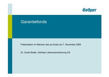 Garantiefonds - QX-Club KÃ¶ln