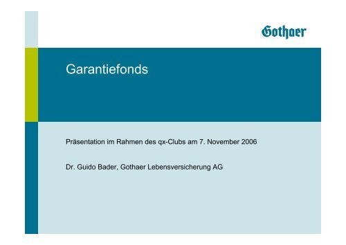 Garantiefonds - QX-Club KÃ¶ln