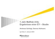 1 Jahr MaRisk (VA): Ergebnisse einer EY â Studie - QX-Club KÃ¶ln