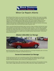 Minor Car Repairs Atlanta