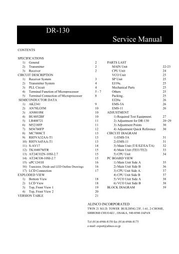 Alinco DR-130T Service Manual