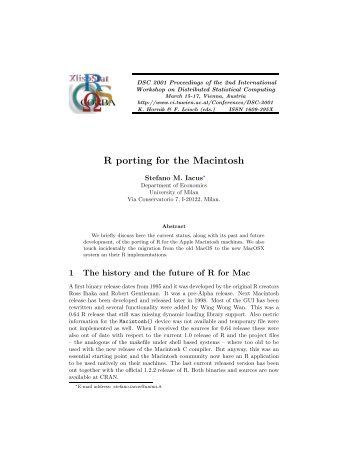 paper - The R Project for Statistical Computing