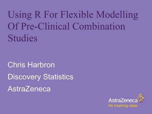 Using R For Flexible Modelling Of Pre-Clinical Combination Studies