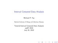 Interval Censored Data Analysis - The R Project for Statistical ...