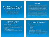 The R Genetics Project