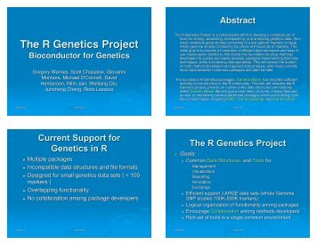 The R Genetics Project