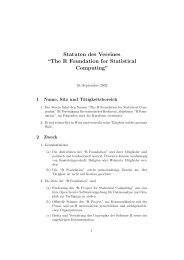 Statuten des Vereines âThe R Foundation for Statistical Computingâ