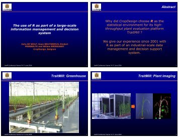 Abstract TraitMill - The R Project for Statistical Computing