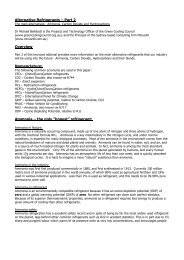 Alternative Refrigerants â Part 2 Overview Nomenclature: Ammonia ...