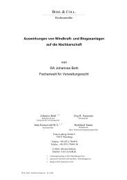 Auswirkungen von Windkraft - Bohl & Collegen RechtsanwÃ¤lte