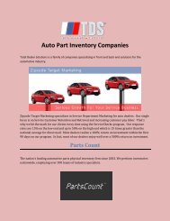 Auto Part Inventory Companies
