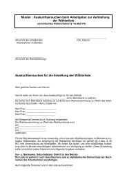 Auskunftsersuchen beim Arbeitgeber zur Aufstellung der Wählerliste