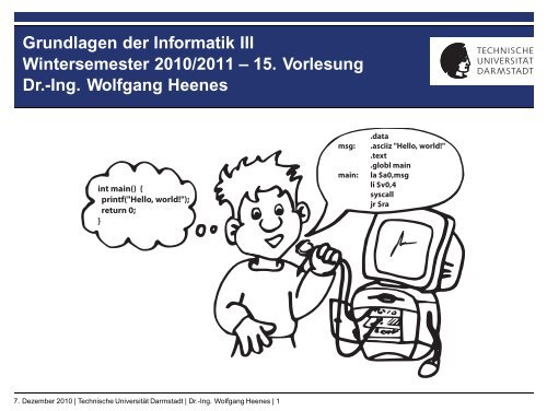 Grundlagen der Informatik III Wintersemester 2010/2011 â 15 ...