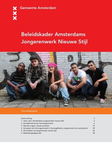 Beleidskader Amsterdams Jongerenwerk Nieuwe Stijl - Deelraad ...
