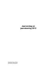 Jaarverslag en jaarrekening 2012 - Deelraad Nieuw-West