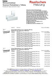 Katalog WohnraumheizkÃ¶rper Viessmann PlanheizkÃ¶rper u. Tieftemp.