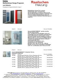 Katalog BadheizkÃ¶rper Design-Programm von Arbonia