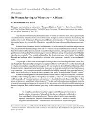 On Women Serving as Witnesses–A Dissent - The Rabbinical ...