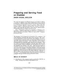 Preparing and Serving Food on Shabbat - The Rabbinical Assembly