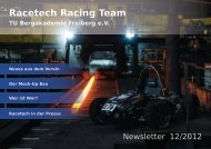 Neues aus dem Verein - racetech