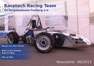 Neues aus dem Verein - Racetech Racing Team