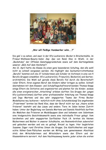 Hier die Berichte der Kinder (pdf-Datei)