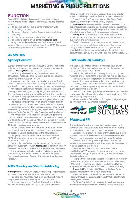 2012 Annual Report - Racing NSW
