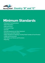 Minimum Standards - Racing NSW