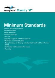 Minimum Standards - Racing NSW