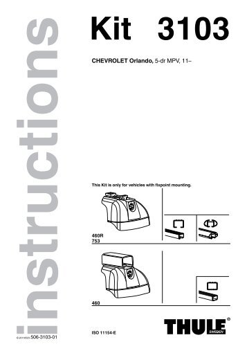 Thule Podium Fit Kit 3103 - Rack Attack