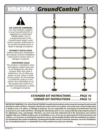 Yakima Ground Control Corner Kit - Rack Attack